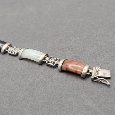 Semi-Precious Stone 925 Bracelet 17.6gr