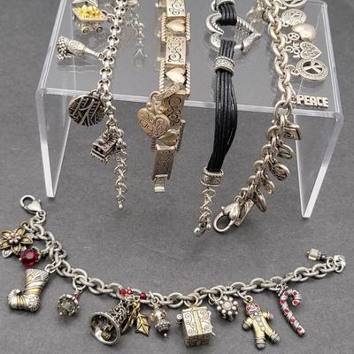 (5) Brighton Bracelets Christmas, Peace, Love, Hollywood