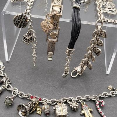(5) Brighton Bracelets Christmas, Peace, Love, Hollywood