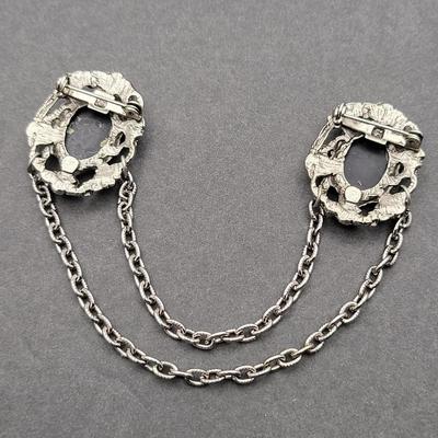 Vintage Black White Stone Cameo Jewelry