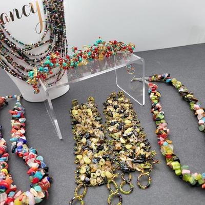 Handcrafted Glass Bead Necklaces Bracelets