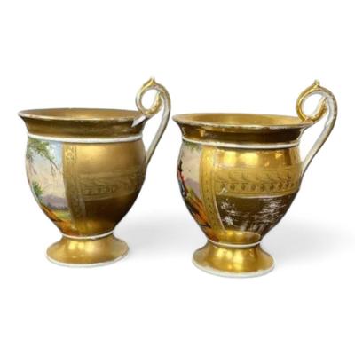 19th Century French Old Vieux Paris Hand Painted Porcelain Coffee And Chocolate Set Valued $20 000