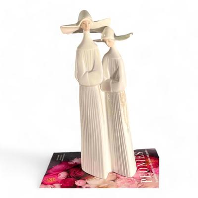 Vintage Lladro Flying Nuns - White Gloss Porcelain