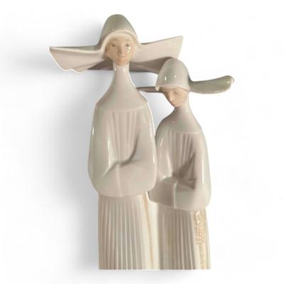 Vintage Lladro Flying Nuns - White Gloss Porcelain