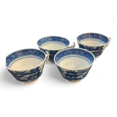 Mottahedeh Cobalt Blue Cantonese Teacups Set Of 6