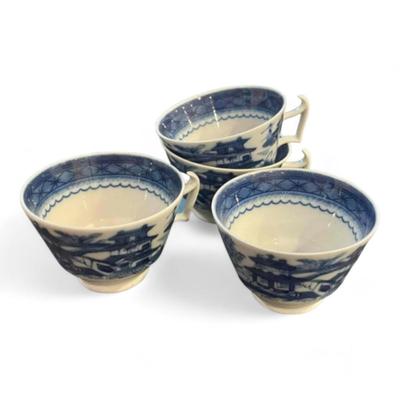 Mottahedeh Cobalt Blue Cantonese Teacups Set Of 6
