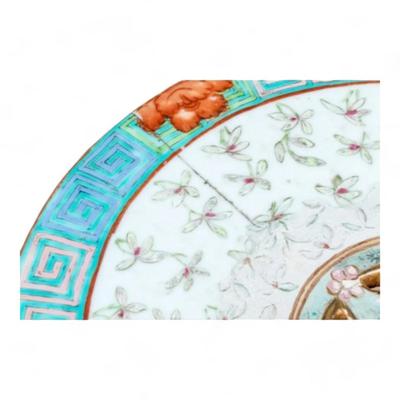 Asian Garden Stool Hand Painted Famille Rose Porcelain