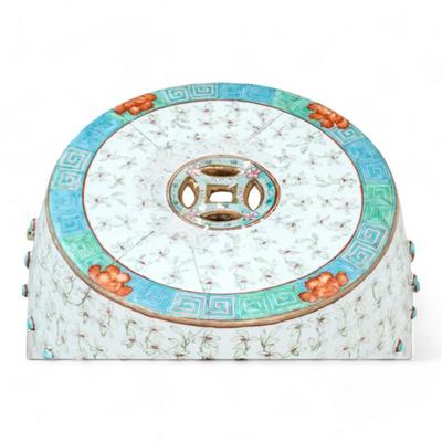 Asian Garden Stool Hand Painted Famille Rose Porcelain