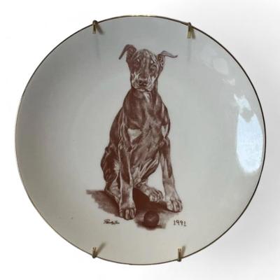 Vintage Circa 1991 Doberman Pinscher Limited Edition 1 Of 150 Laurelwood Lehigh Valley