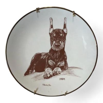 Vintage Circa 1989 Doberman Pinscher Limited Edition 1 Of 150 Laurelwood Lehigh Valley