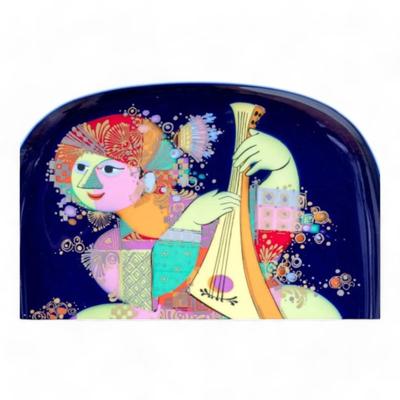 Pair Of Rosenthal Germany Gorgeous Colorful Display Plates