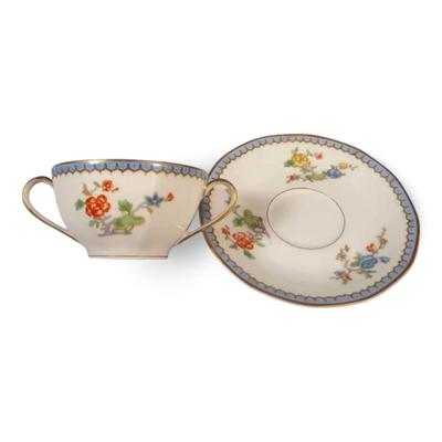Limoges France HAVILAND PARADISE Cream Soup Bouillon Bowl Saucer