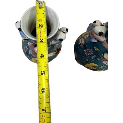 Adorable Asian Fertility Vase Climbing Boy Children Traditional