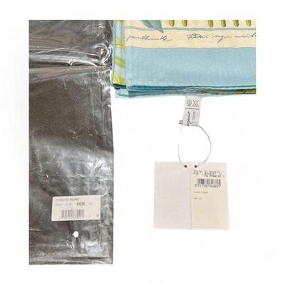 Salvatore Ferragamo Blue Floral Silk Scarf