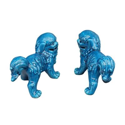 Eastern Tide Walking Lion Statues Foo Dogs Pair Of Guardian Lions