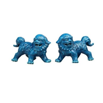 Eastern Tide Walking Lion Statues Foo Dogs Pair Of Guardian Lions