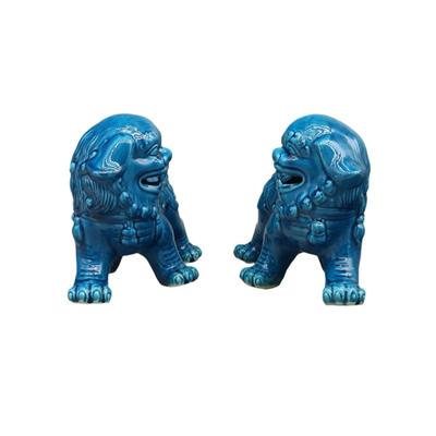 Eastern Tide Walking Lion Statues Foo Dogs Pair Of Guardian Lions
