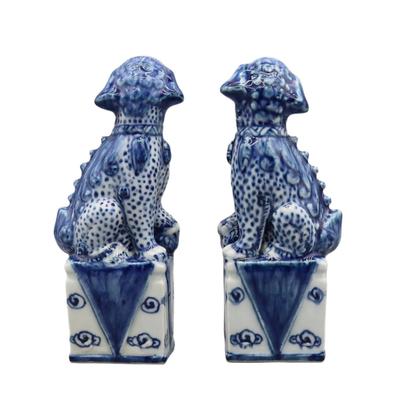 Pair Of Foo Dogs Fu Dogs Buddha Dogs Guardian Dogs Ceramic Sculpture Home Decoration