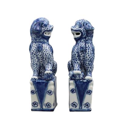Pair Of Foo Dogs Fu Dogs Buddha Dogs Guardian Dogs Ceramic Sculpture Home Decoration