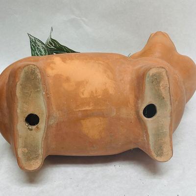 Terra-cotta pig planter