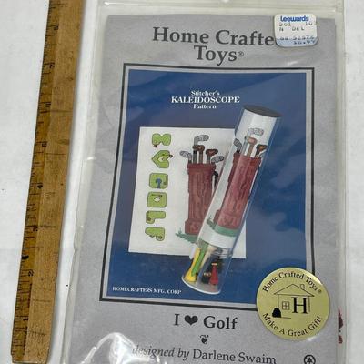 Home crafted toys, kaleidoscope golf aimed
