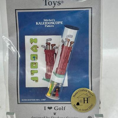 Home crafted toys, kaleidoscope golf aimed
