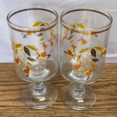 Set of 8 Goblets Jewel Tea Autumn Leaf