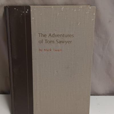 Vintage hardback books - Huckle Berry Finn and The Adventures of Tom Sawyer by Mark Twain