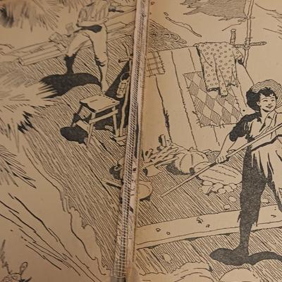 Vintage hardback books - Huckle Berry Finn and The Adventures of Tom Sawyer by Mark Twain