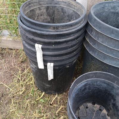 Assortment of gardening plant pots - large and small