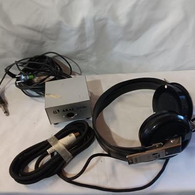 Vintage Akai Headphones AEH-10 With Adaptor
