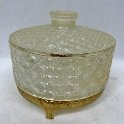 Lucite Powder Box or Jar Dresser Vanity