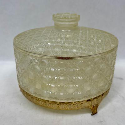 Lucite Powder Box or Jar Dresser Vanity