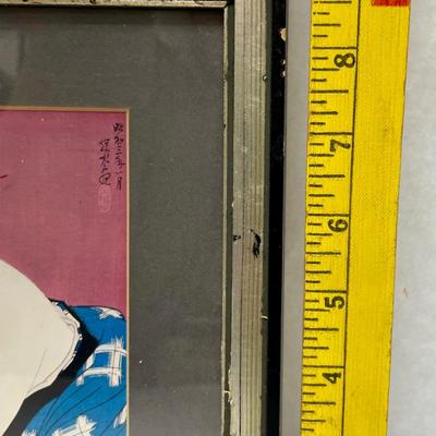 Framed Art: Copy of The Eyebrow Pencil (1928) by Ito Shinsui