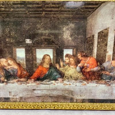 Decoupage-style Reproduction of Leonardo Da Vinci's The Last Supper