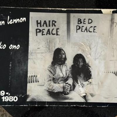JOHN LENNON LOT OF 13 LITHOGRAPHS, HAIR PEACE BED PEACE