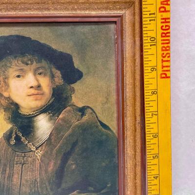 Lithograph: Rembrandt Self-portrait as a young man - Young Man in a Gorget and Cap