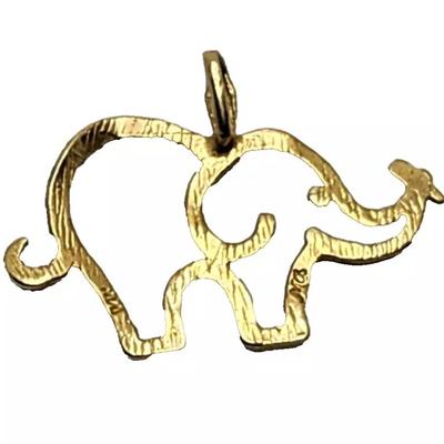 Michael Anthony 14K Yellow Gold Lucky Elephant Pendant Charm