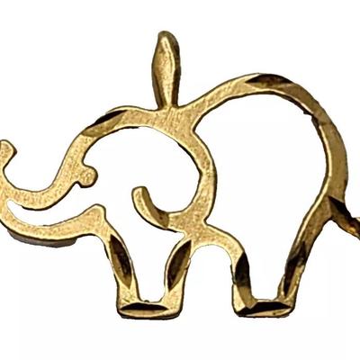 Michael Anthony 14K Yellow Gold Lucky Elephant Pendant Charm