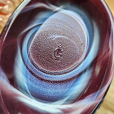 Lot of 13 Art Glass, Bowls, Vases, Paperweight, Pig Bank, Fenton, Anchor Hocking, Imperial Glass owl
