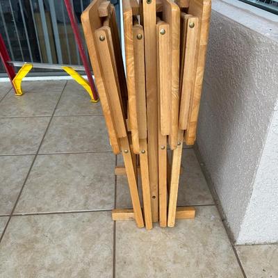 Lot 190 TV Trays with Stand