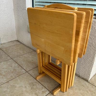 Lot 190 TV Trays with Stand