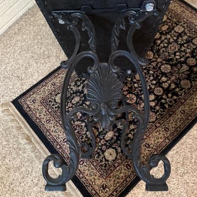 Entryway, rug, and bench