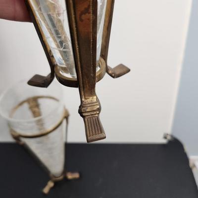 Pair of Crackled Glass Vases