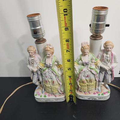 Vintage Pair Table Lamps Made in Occupied Japan