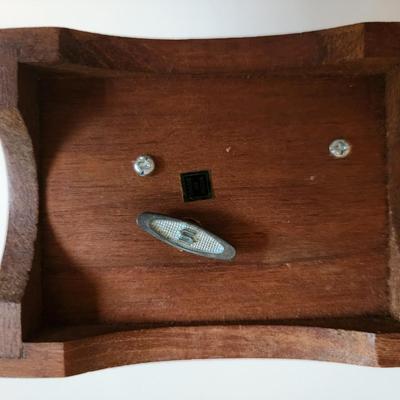 Brass Inlaid Wood Music Box