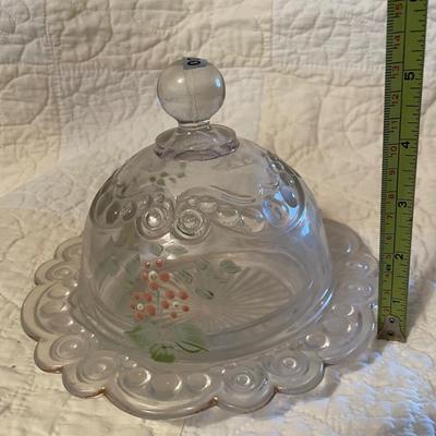 Vintage glass butter dome