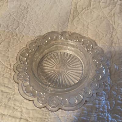 Vintage glass butter dome