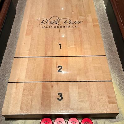 500 Large 19' Black River Shuffleboard Table with Accessories
