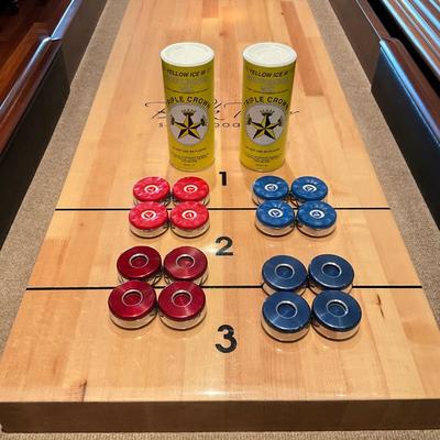 500 Large 19' Black River Shuffleboard Table with Accessories